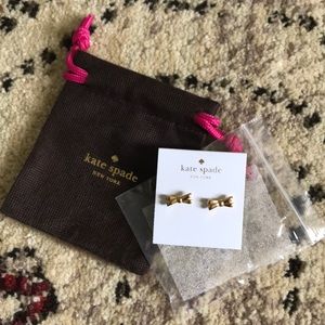 Kate Spade gold bow stud earrings